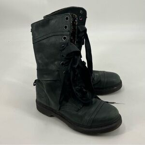 Dr. martens Triumph Lace Up Boots Teal Leather